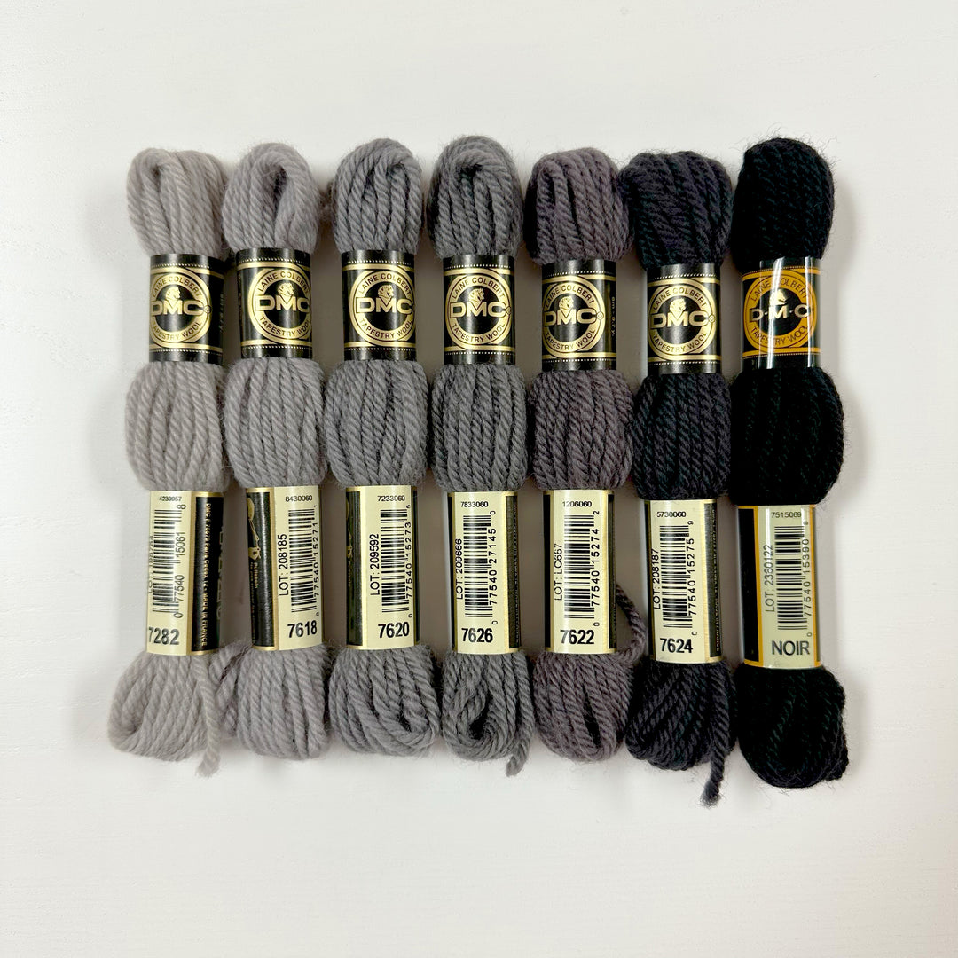 Tapestry Wool: Greys, Black, White