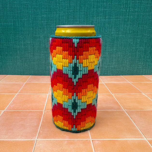 Bottle Koozie Red Seagull Stripe