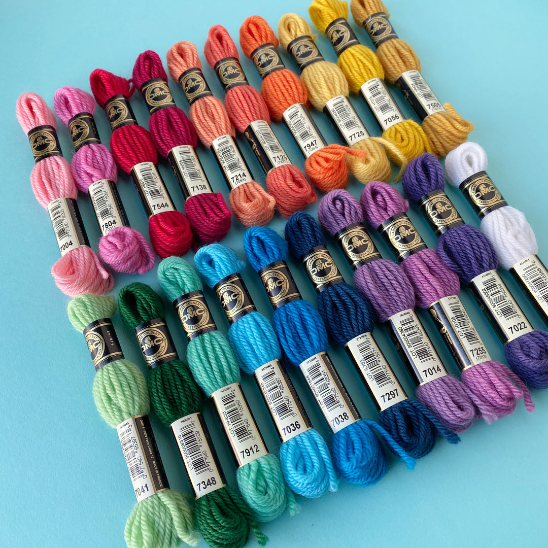 Bright Rainbow 20 Skein Tapestry Wool Bundle