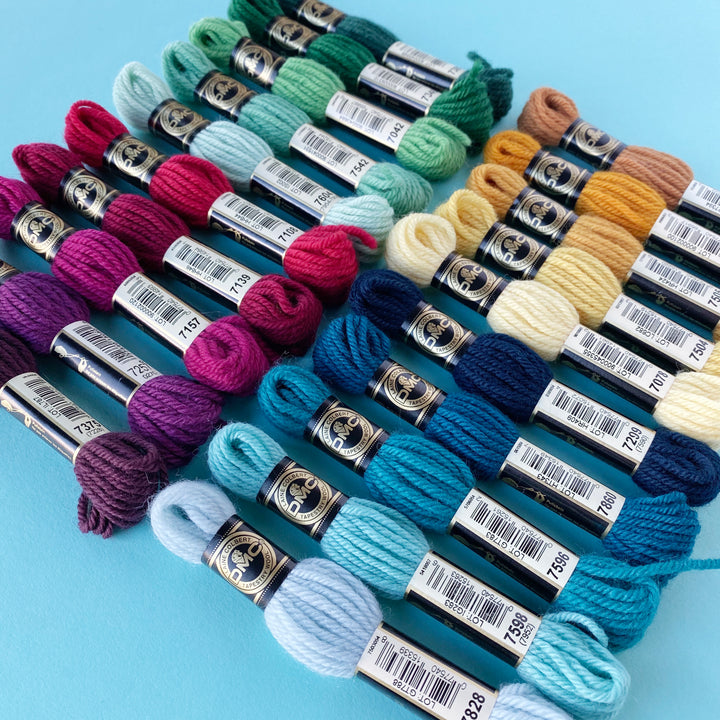 Jewel Tones 20 Skein Tapestry Wool Bundle
