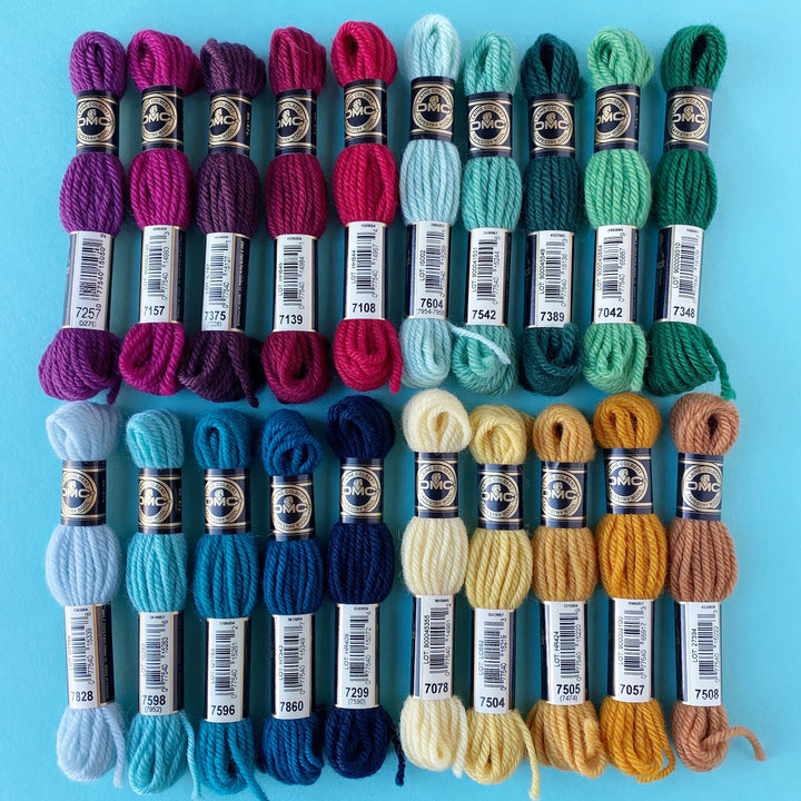 Jewel Tones 20 Skein Tapestry Wool Bundle