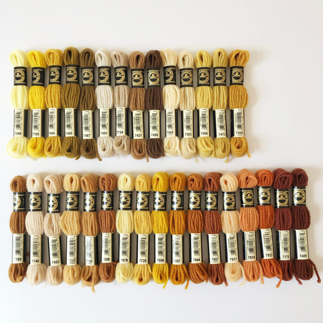 Tapestry Wool: Gold, Yellow, Rust, Medium-Brown – Hello Bargello