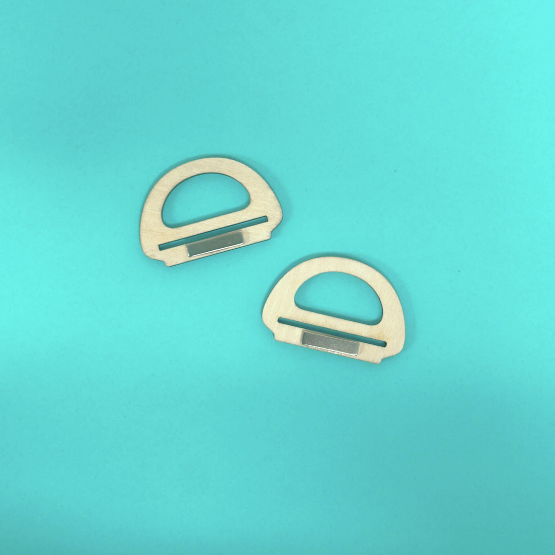 Mini Wooden Handles Set of 2