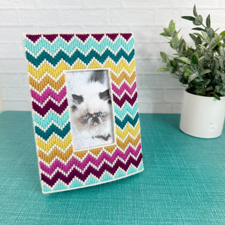 Sara Smile Bargello Picture Frame