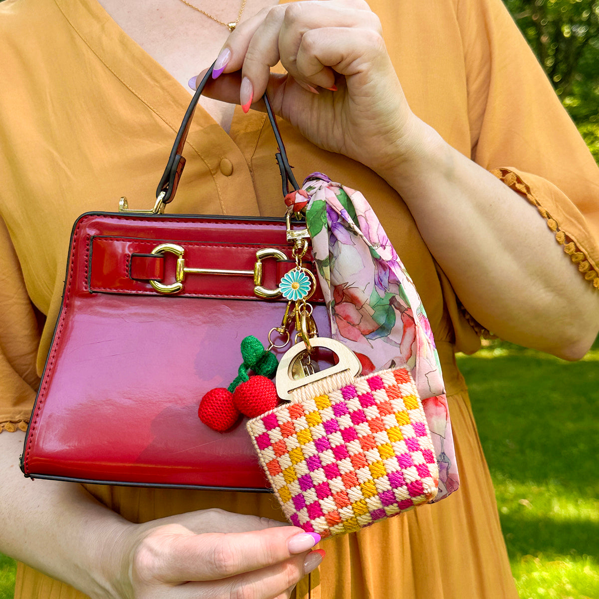 Dreamweaver Bag Charm: Checkmate – Hello Bargello