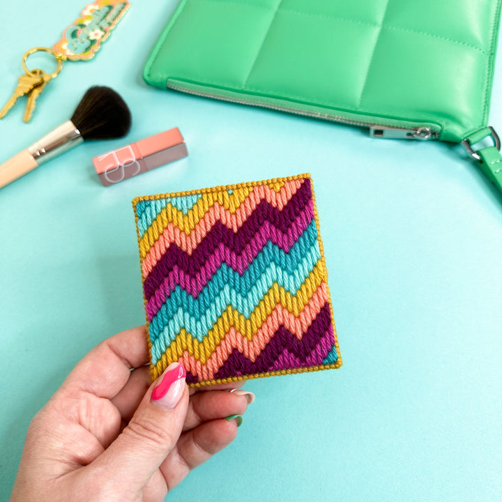 Dancing With Myself Bargello Mirror & Tissue Case Set