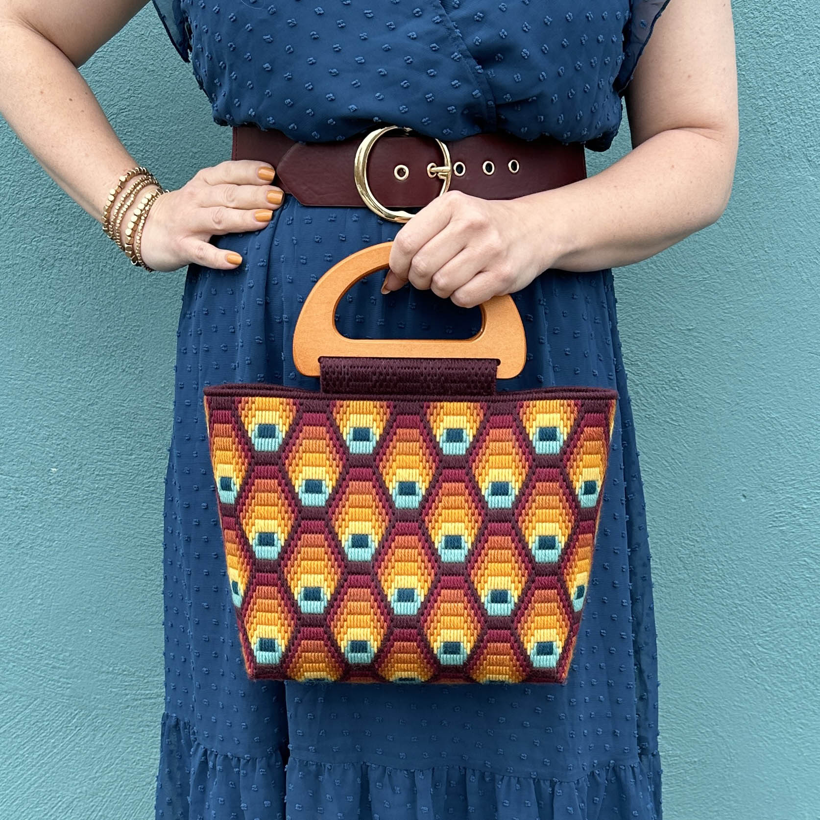 Dreamweaver Tote: Hexagon – Hello Bargello