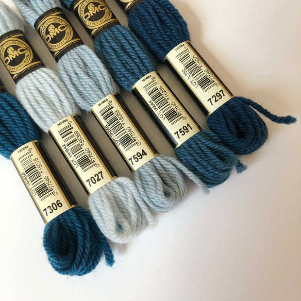 Tapestry Wool: Blues, Aquas, Teals