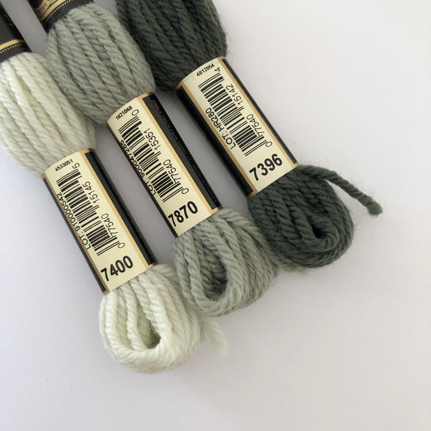 Tapestry Wool: Greens, Olives