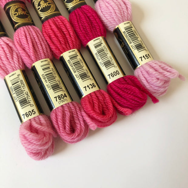 DMC Tapestry Wool: Reds, Pinks, Maroons – Hello Bargello