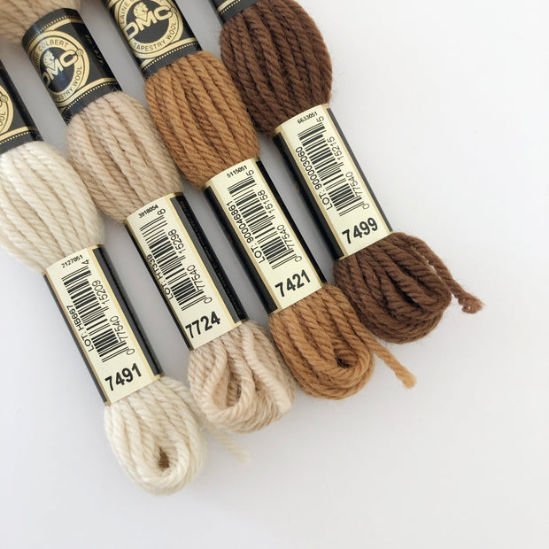 Tapestry Wool: Gold, Yellow, Rust, Medium-Brown